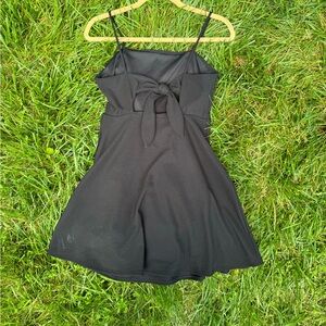 Black Forever 21 Spaghetti Strap Mini Dress With Bow in back